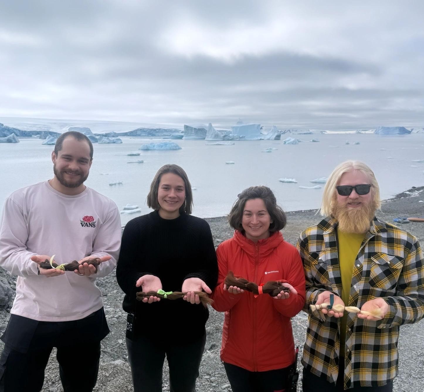 Our Hair and Hope message reaches Antarctica