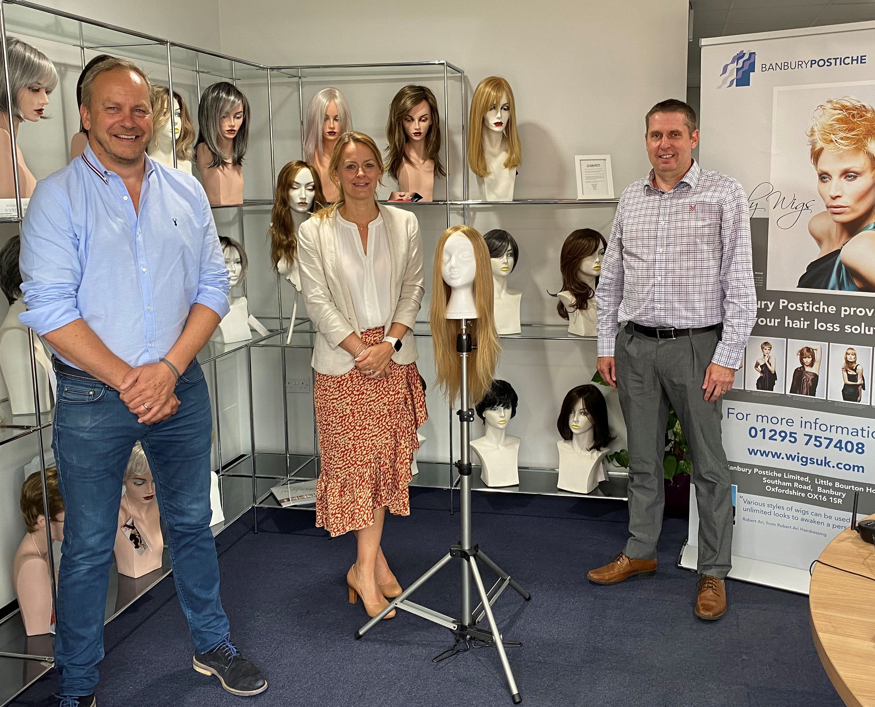 Phil Brace (left) and Wendy Tarplee-Morris, from The Little Princess Trust, and (right) Nick Allen, from Banbury Postiche, have worked hard to create opportunities for professional wig-knotters in the UK.