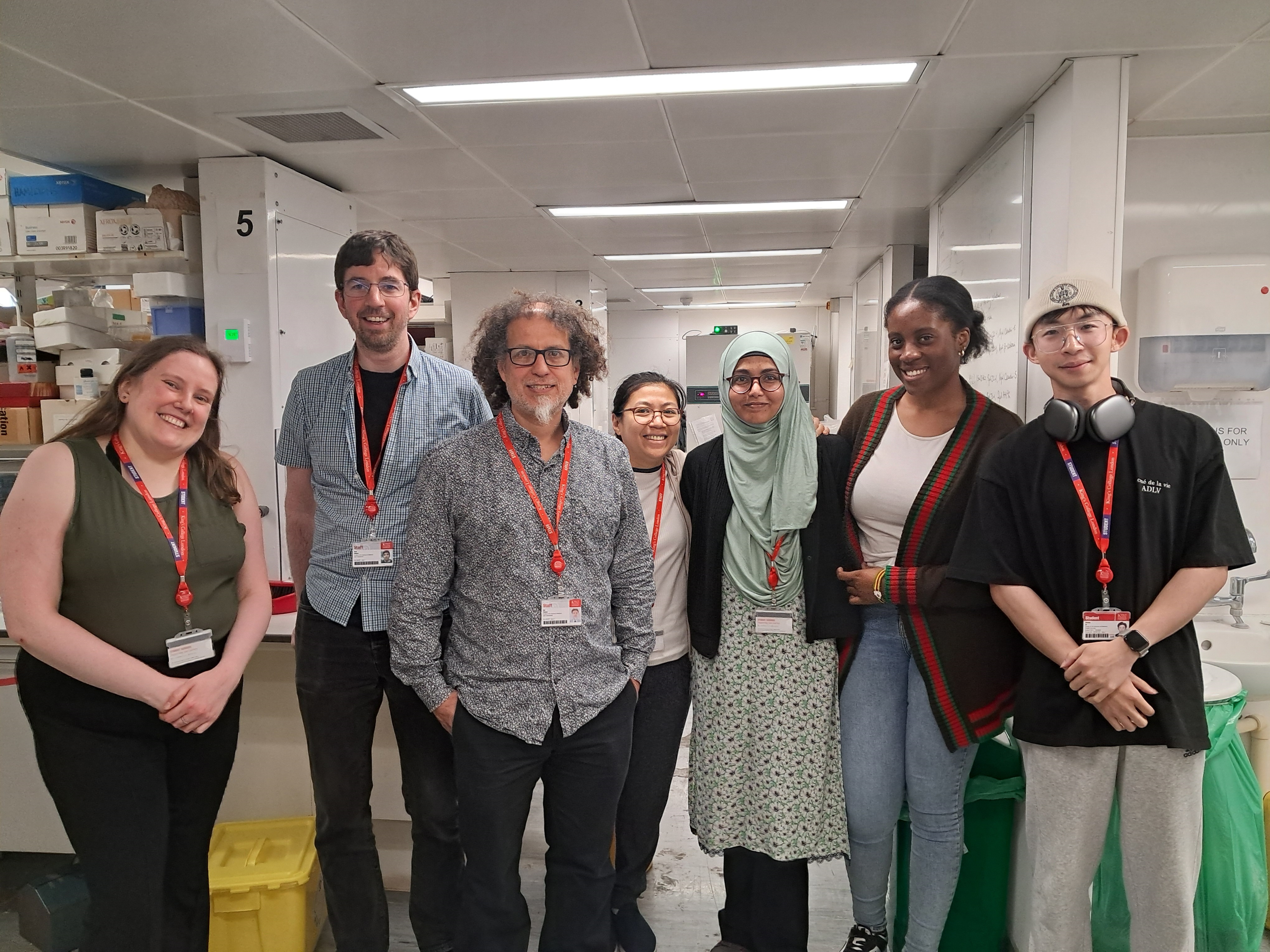 Dr Igor Vivanco (third left) and his team at Kings College London.