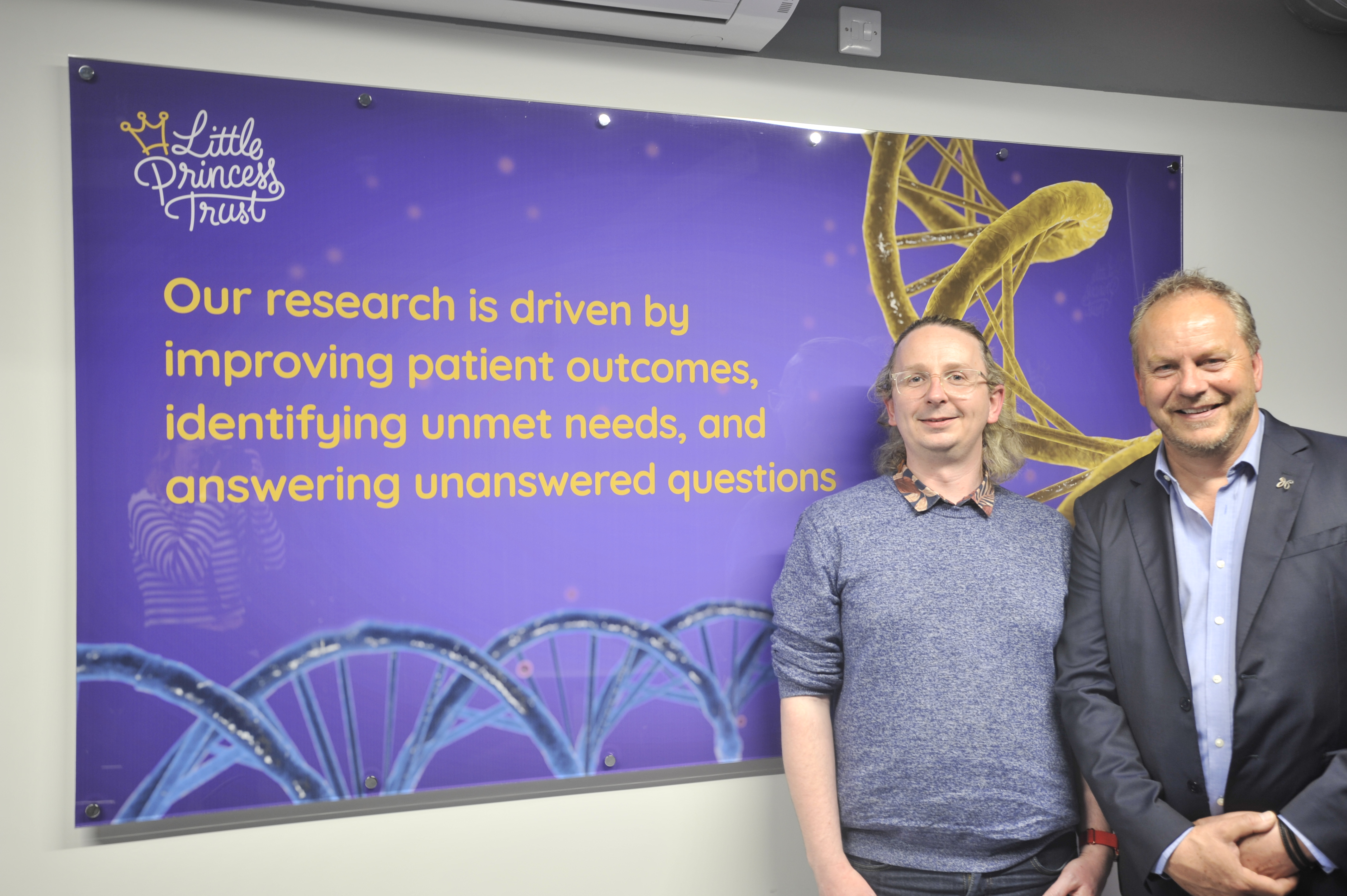 Phil Brace (right) and Ashley Ball-Gamble are equally proud and excited to see the funding of the innovative new research projects.